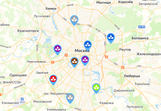 Карта клиник в Москве